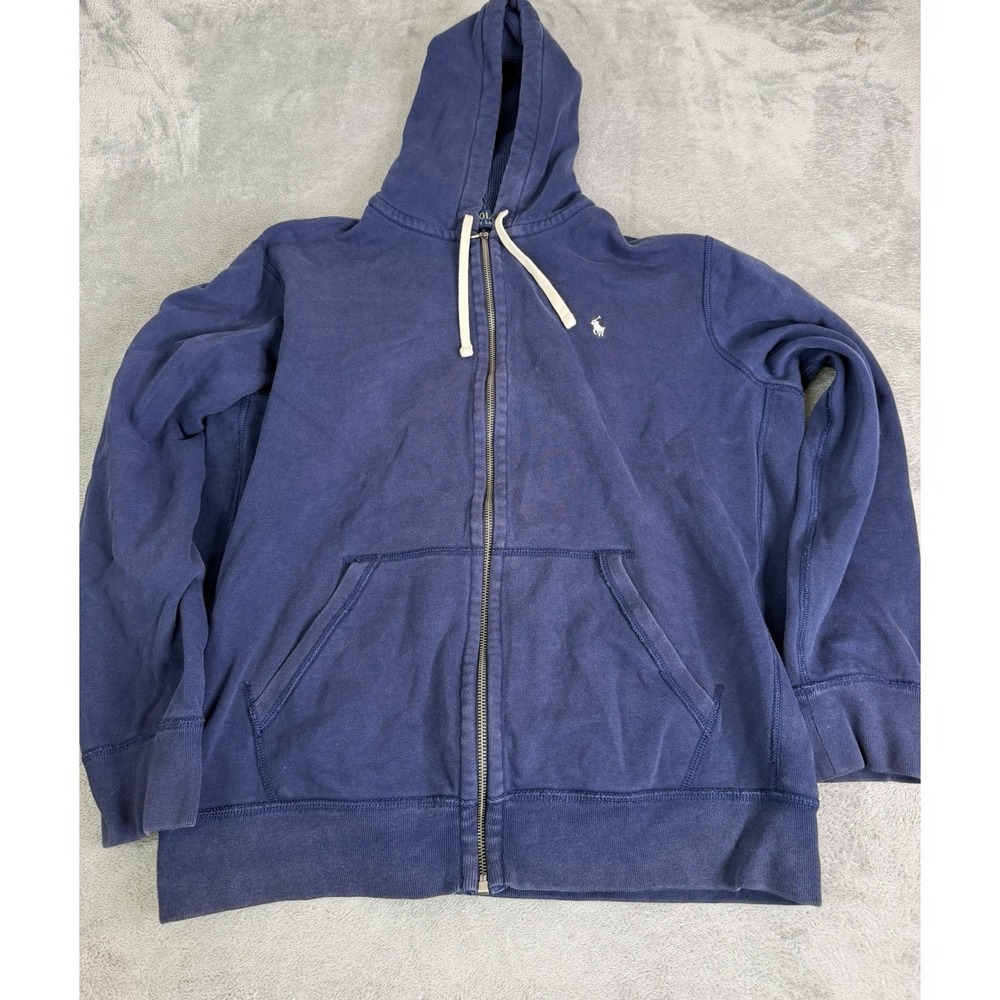 Polo Ralph Lauren Full Zip Hoodie Men's Size XL Blue